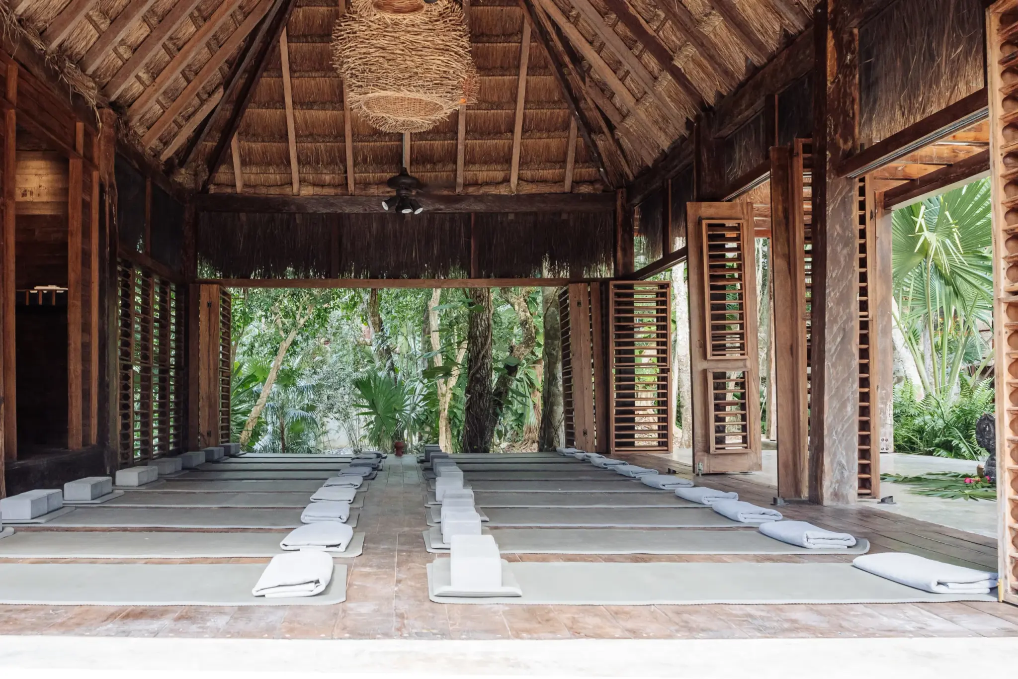 Yoga shala at Onze Xpuha, wellness retreat venue