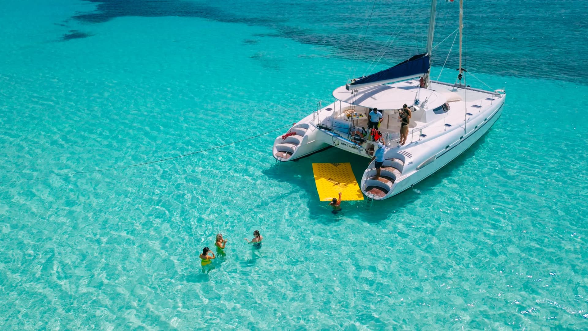 Aerial view of the Riviera Maya coastline